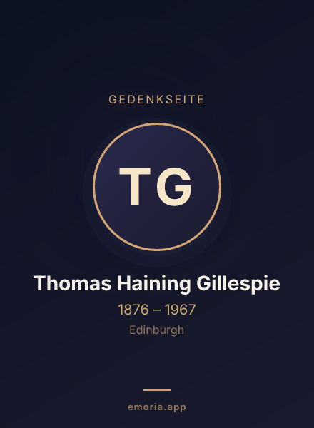 Gedenkportrait von Thomas Haining Gillespie