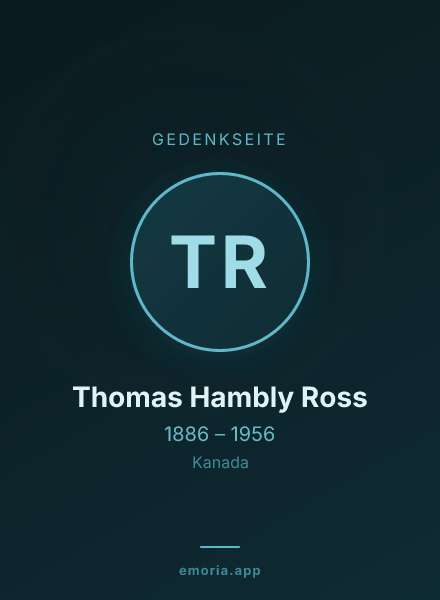 Gedenkportrait von Thomas Hambly Ross