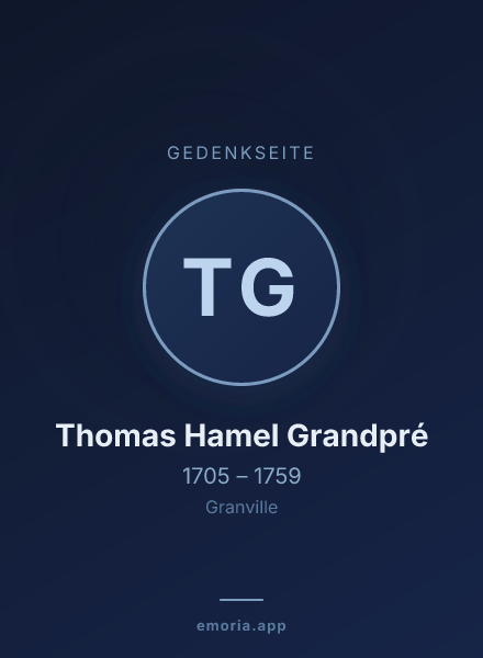 Gedenkportrait von Thomas Hamel Grandpré