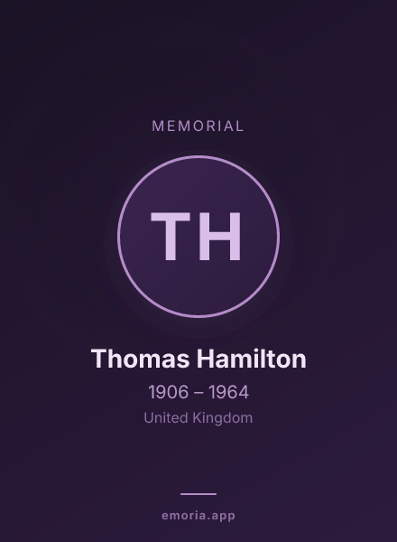 Memorial portrait of Thomas Hamilton