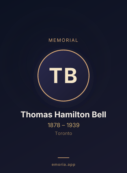 Memorial portrait of Thomas Hamilton Bell