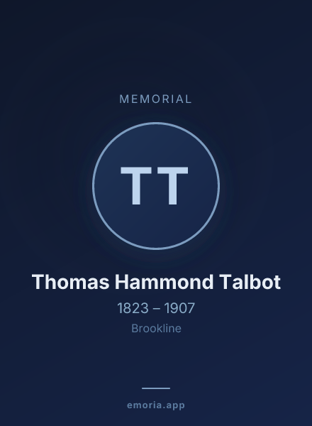 Memorial portrait of Thomas Hammond Talbot