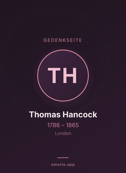Gedenkportrait von Thomas Hancock