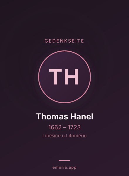 Gedenkportrait von Thomas Hanel