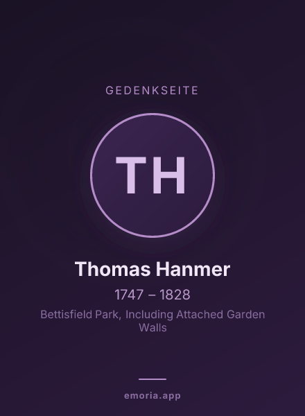 Gedenkportrait von Thomas Hanmer