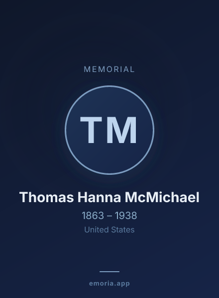 Memorial portrait of Thomas Hanna McMichael