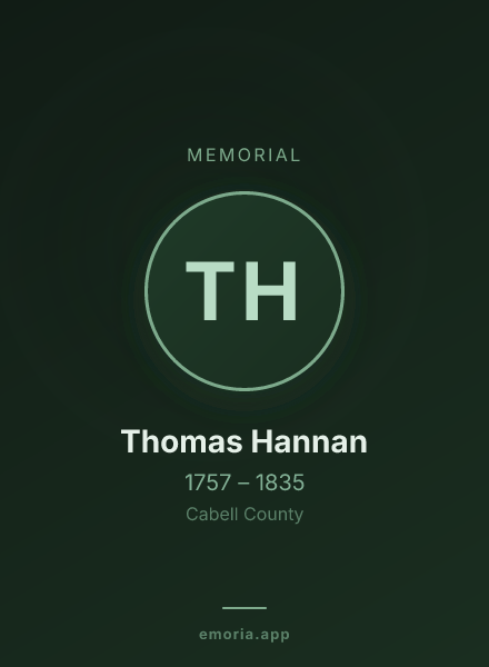 Memorial portrait of Thomas Hannan