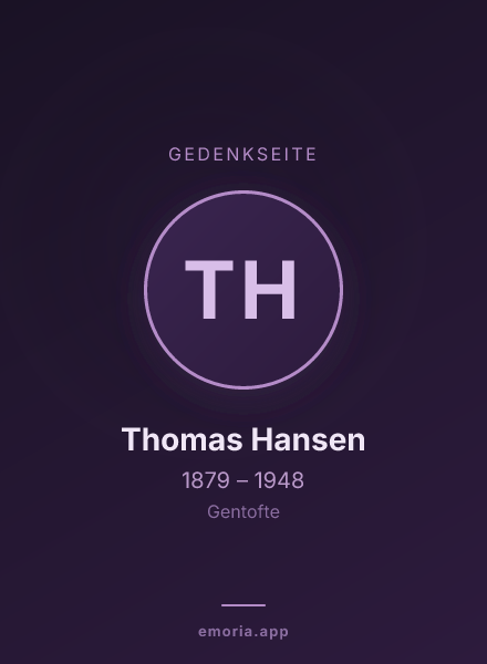 Gedenkportrait von Thomas Hansen