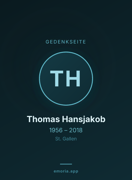 Gedenkportrait von Thomas Hansjakob