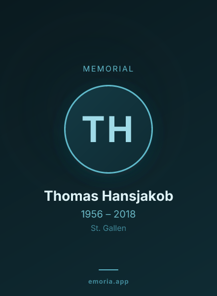 Memorial portrait of Thomas Hansjakob