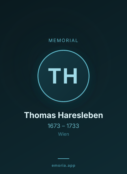 Memorial portrait of Thomas Haresleben