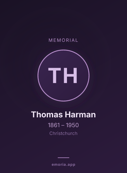 Memorial portrait of Thomas Harman