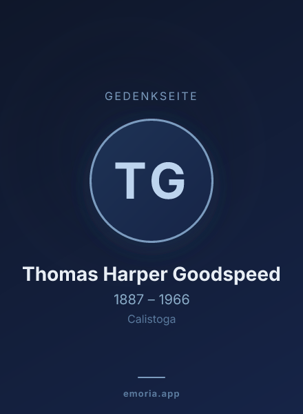Gedenkportrait von Thomas Harper Goodspeed