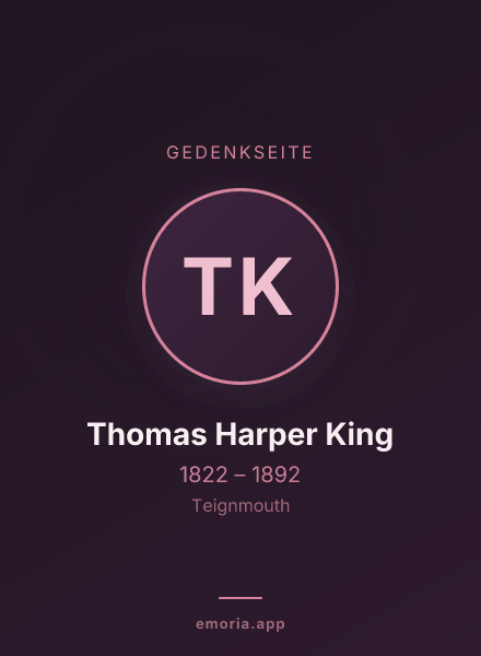 Gedenkportrait von Thomas Harper King