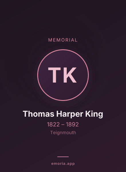 Memorial portrait of Thomas Harper King