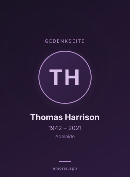 Gedenkportrait von Thomas Harrison