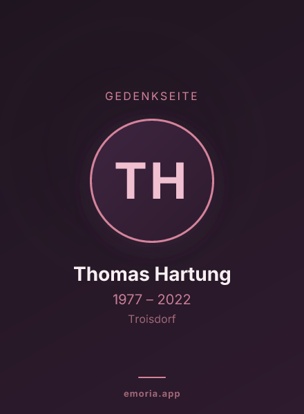 Gedenkportrait von Thomas Hartung