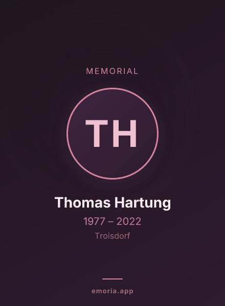Memorial portrait of Thomas Hartung