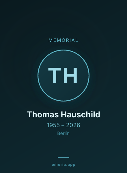 Memorial portrait of Thomas Hauschild
