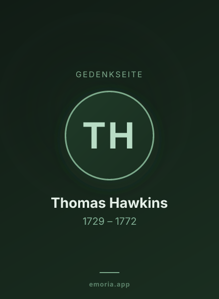 Gedenkportrait von Thomas Hawkins
