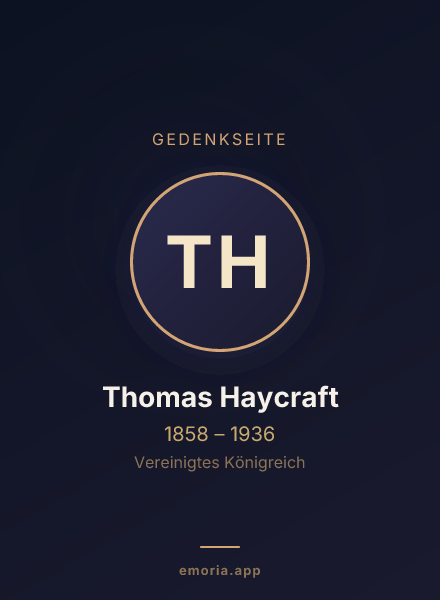 Gedenkportrait von Thomas Haycraft