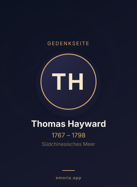 Gedenkportrait von Thomas Hayward