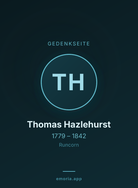 Gedenkportrait von Thomas Hazlehurst