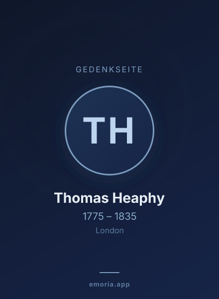 Gedenkportrait von Thomas Heaphy
