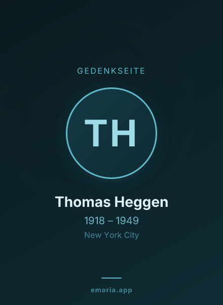 Gedenkportrait von Thomas Heggen