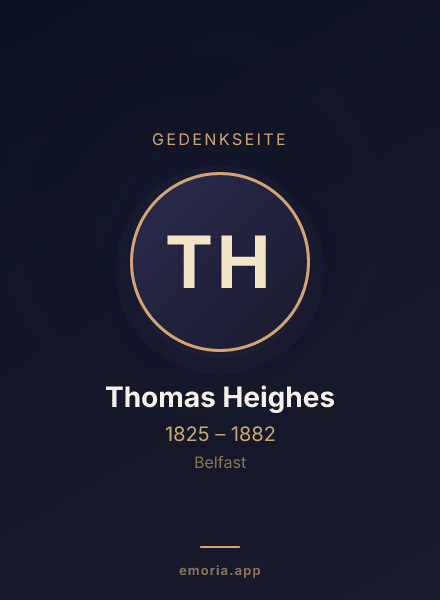 Gedenkportrait von Thomas Heighes