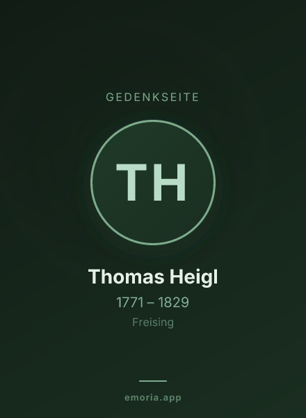 Gedenkportrait von Thomas Heigl