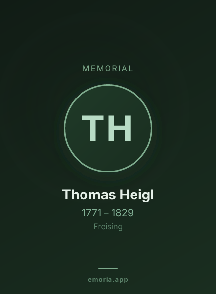 Memorial portrait of Thomas Heigl