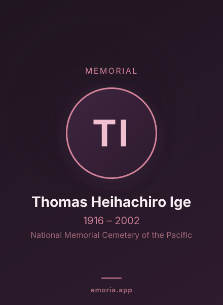 Memorial portrait of Thomas Heihachiro Ige