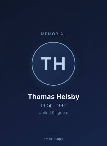 Memorial portrait of Thomas Helsby