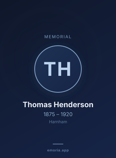 Memorial portrait of Thomas Henderson