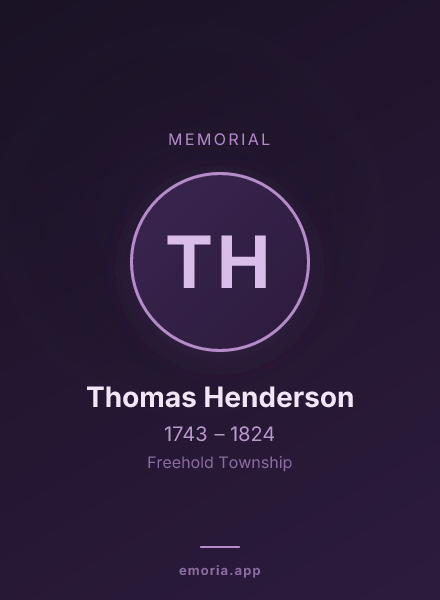 Memorial portrait of Thomas Henderson