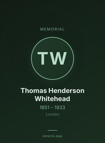 Memorial portrait of Thomas Henderson Whitehead