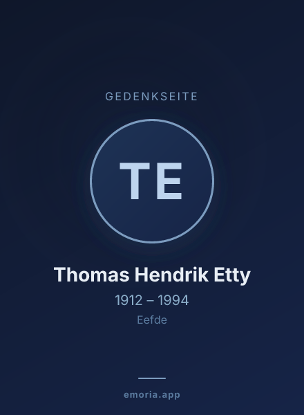 Gedenkportrait von Thomas Hendrik Etty