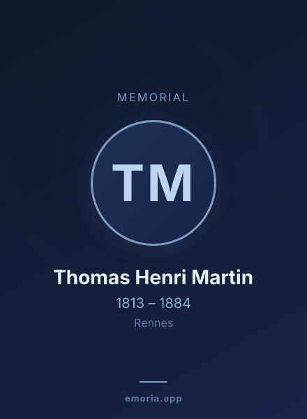 Memorial portrait of Thomas Henri Martin