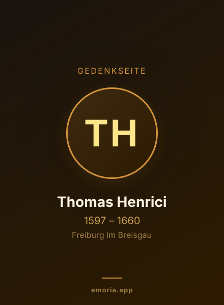 Gedenkportrait von Thomas Henrici