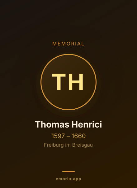 Memorial portrait of Thomas Henrici