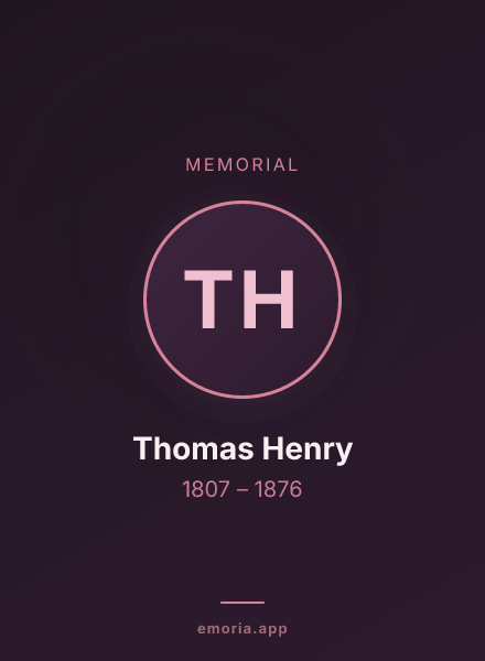 Memorial portrait of Thomas Henry