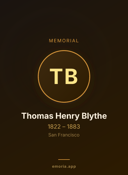 Memorial portrait of Thomas Henry Blythe