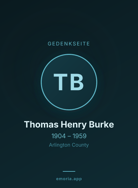 Gedenkportrait von Thomas Henry Burke