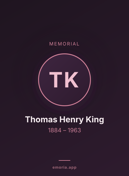 Memorial portrait of Thomas Henry King