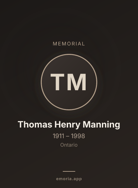 Memorial portrait of Thomas Henry Manning