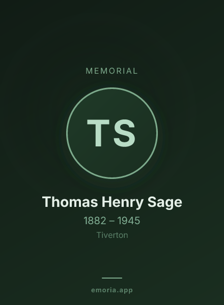 Memorial portrait of Thomas Henry Sage