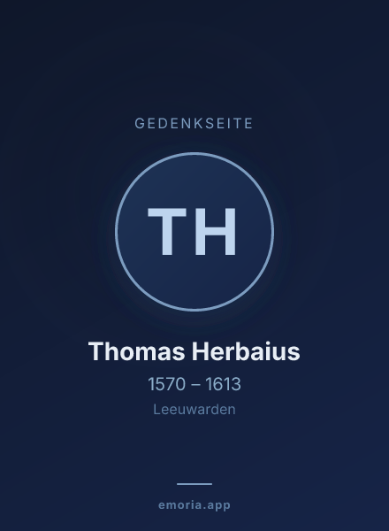 Gedenkportrait von Thomas Herbaius