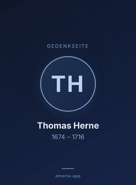 Gedenkportrait von Thomas Herne