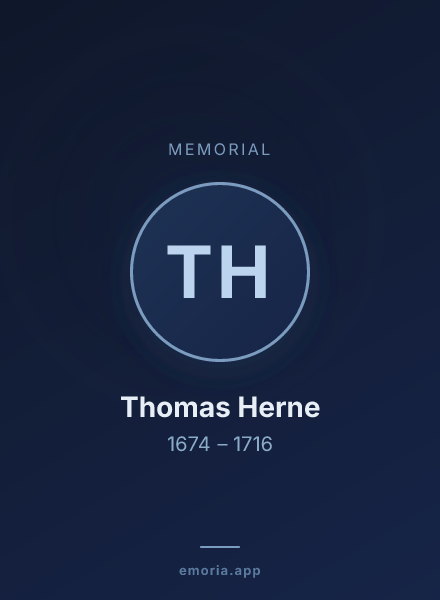 Memorial portrait of Thomas Herne